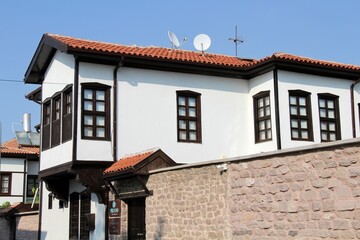 Traditional houses on Mahmut Dede Street. The house was built in mudbrick at the end of the 20th...