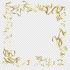 Obraz premium tinsel holiday Gold Foil serpentine ribbon star