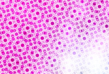 Light Pink vector background with bubbles.