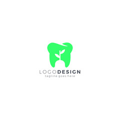 dental leaf growth logo