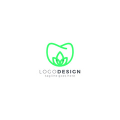dental leaf growth logo simple
