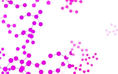 Light Pink vector background with forms of artificial intelligence.