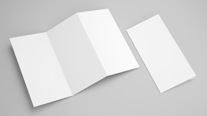 Brochure mock up isolated on white background.,Mock-Up On Isolated white Background,3d rendering