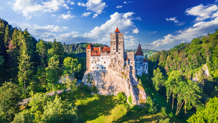 Bran Castle, Transylvania - Most famous destination of Romania. - obrazy, fototapety, plakaty