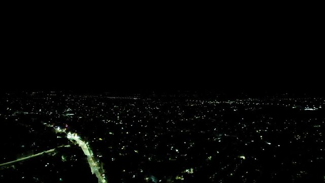 Lighting strikes over Nightscape