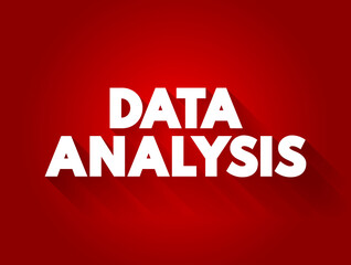 Data analysis text quote, concept background