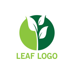 Logos of green Tree leaf ecology