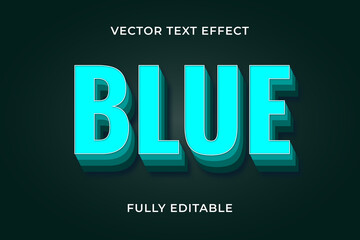 Blue text effect eps