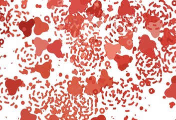Light Red vector pattern with random forms.