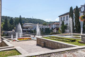 Center of town of Troyan, Lovech region, Bulgaria