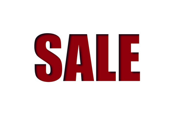 red sale text