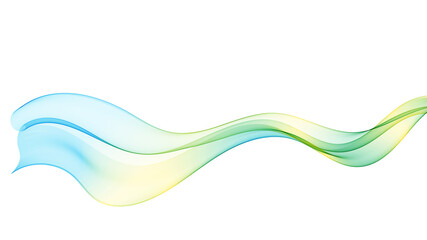 Fototapeta na wymiar Transparent colored wavy lines on a white background. Abstract vector wave spectrum.