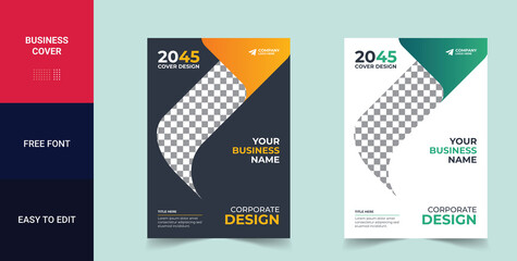 Portfolio geometric design vector set. Abstract blue liquid graphic gradient circle shape on cover book presentation template. Minimal brochure layout and modern report business flyers poster template