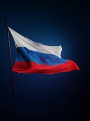 Abstract Russia Flag 3D Render (3D Artwork)