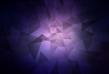 Fototapeta premium Dark Purple vector abstract mosaic background.