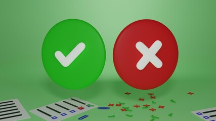 right or wrong facing opposite to each other.