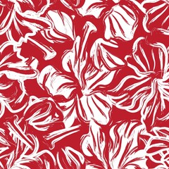 Floral Brush strokes Seamless Pattern Background