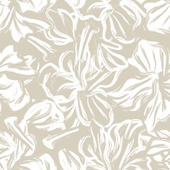 Floral Brush strokes Seamless Pattern Background