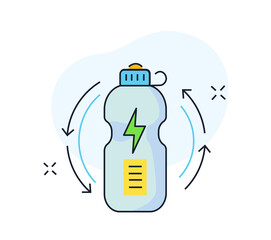 Healthy food, weight loss diet, energy drink, health sports fitness, vitamins supplements illustration. Healthy food, health, diet, fitness medicine.Flat illustration Icons infographics. Landing page