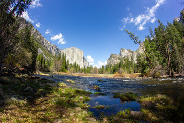 lake and mountains