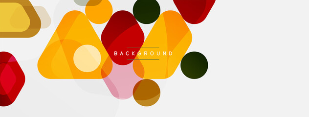 Abstract round geometric shapes and circles background. Trendy techno business template for wallpaper, banner, background or landing