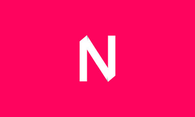 N is a very attractive vector with a stylish 3D design and pink background.