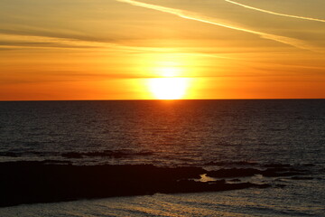 Sunset Sunrise Seascape Ocean Sea Background