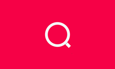 Q is a very attractive vector with a stylish 3D design and pink background.