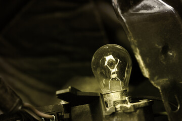 light bulb in the dark