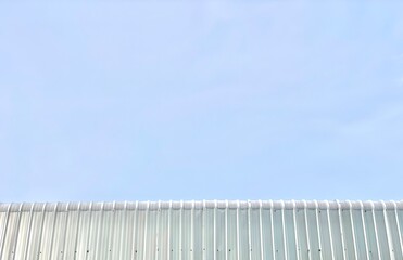 Fototapeta premium white fence against blue sky