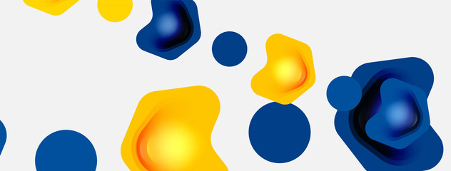 Color arrow shapes on white backdrop. Minimal geometric abstract background. Vector illustration for wallpaper banner background or landing page