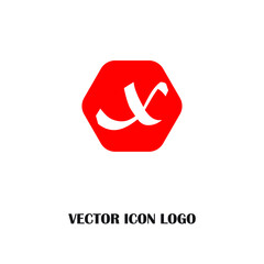 Letter X logo icon design template elements. RED