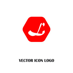 Letter L logo icon design template elements. RED