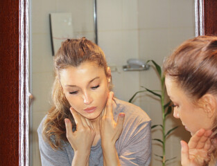 Applying the cream..Magic anti-aging cream.