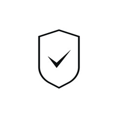 Shield Check Mark Icon Vector Illustration