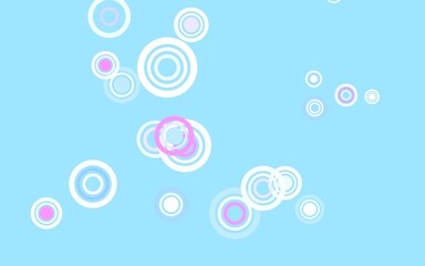 Light Purple, Pink vector background with bubbles.