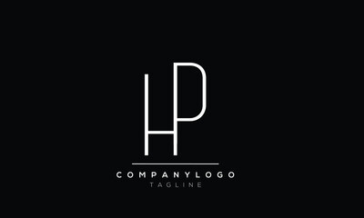Abstract Letter Initial HP PH Vector Logo Design Template.