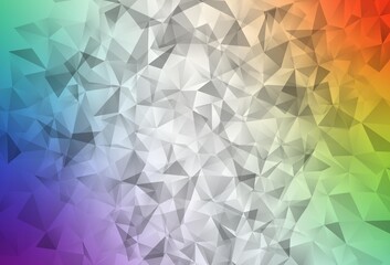 Light Multicolor vector triangle mosaic template.