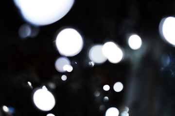 abstract christmas lights bokeh on black