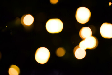 abstract christmas lights bokeh yellow