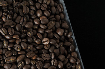 coffee beans - freshly roasted beans  close-up photo