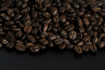 coffee beans - freshly roasted beans  close-up photo