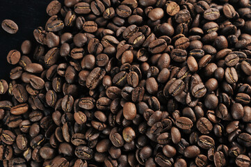 coffee beans - freshly roasted beans  close-up photo
