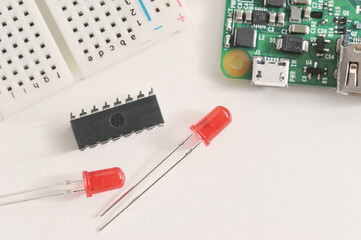 microchip - an electronic board with connectors