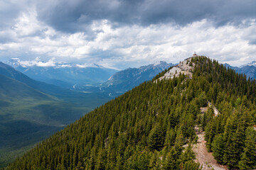 Sulphur Mountain trail in Banff National Park, Canada.