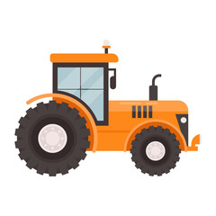 Fototapeta na wymiar Power Tractor Concept, Rough terrain vehicle Vector Icon Design, Agricultural machinery Symbol, Industrial agriculture Vehicles Sign, dragging or towing Farming equipment Stock illustration