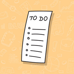 Business doodle icon. Hand drawn sketch. Coloring page. Vector illustration isolated on color background.