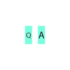 QA letter logo design on white background. QA creative initials letter logo concept. QA letter design. 