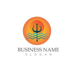 Trident Logo Template vector icon