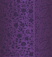 wedding card design, traditional paisley floral pattern , royal India	